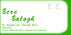 bere balogh business card